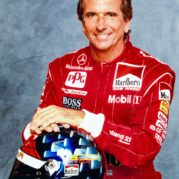 Emerson Fittipaldi, Porträtfoto aus dem Jahr 1995. (Fotosignatur der Archive von Mercedes-Benz Classic: A95F833)