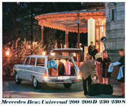 Mercedes-Benz &bdquo;Universal&ldquo; Kombilimousine, Aufbau von IMA aus Belgien. Motiv aus dem Jahr 1966. (Fotosignatur der Archive von Mercedes-Benz Classic: 2003DIG436)