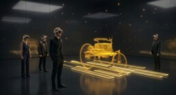 Immersive S-Klasse Experience: Mit Virtual Reality kann man eintauchen in die legendäre Baureihengeschichte der Oberklassefahrzeuge von Mercedes-Benz – bis hin zur neuen S-Klasse der Baureihe 223. Angebot während des Erlebnistages am Mercedes-Benz Museum, 18. Oktober 2026.